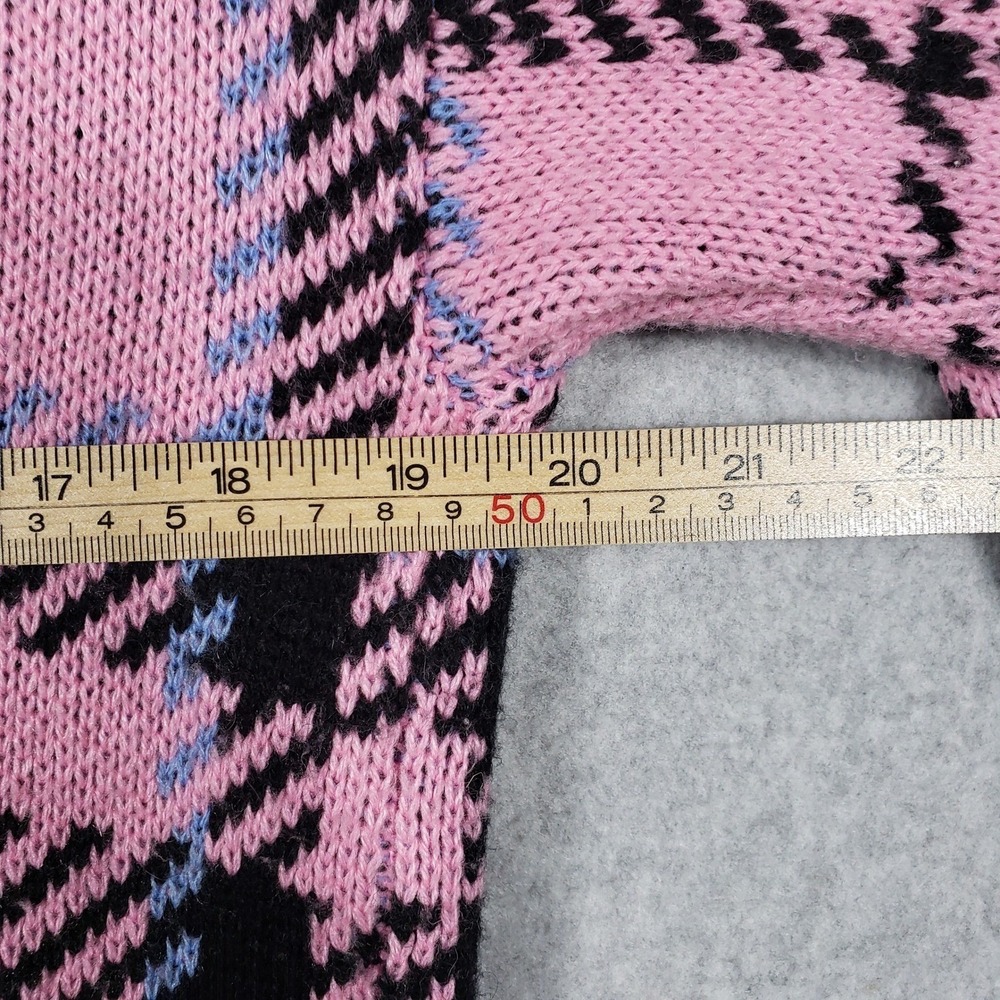Forever 21 Plaid Cardigan S Pink Black Button Up Sweater Barbiecore Preppy Y2K - Picture 8 of 10